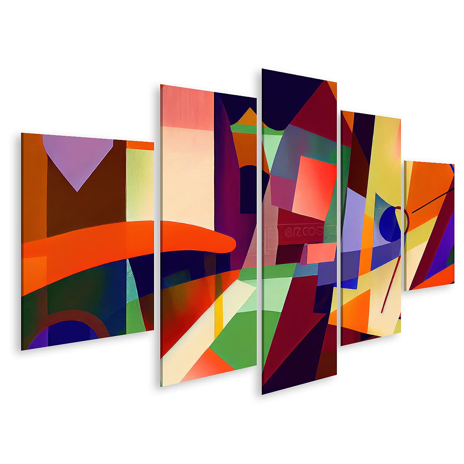 islandburner Prime Immagine su tela colorata astratta forme geometriche linee stile cubico immagini da parete poster