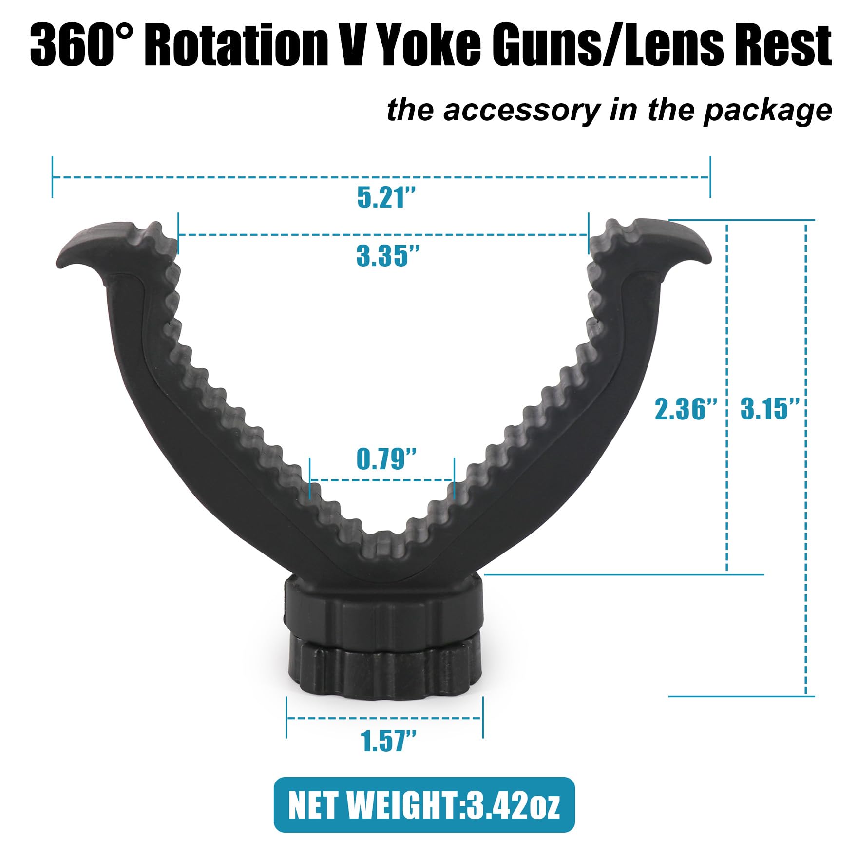 HUNTPAL Jagd-Stativ Aluminium - Höhenverstellbarer Schießstock 63,5-172,7cm Mit V-Joch