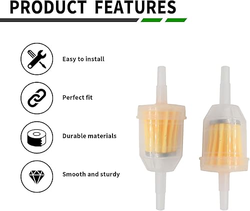 Miniatura 3 de 36 filtros universales de combustible en línea de gas de repuesto para motores pequeños de 14 pulgadas x 516 pulgadas, filtro de combustible