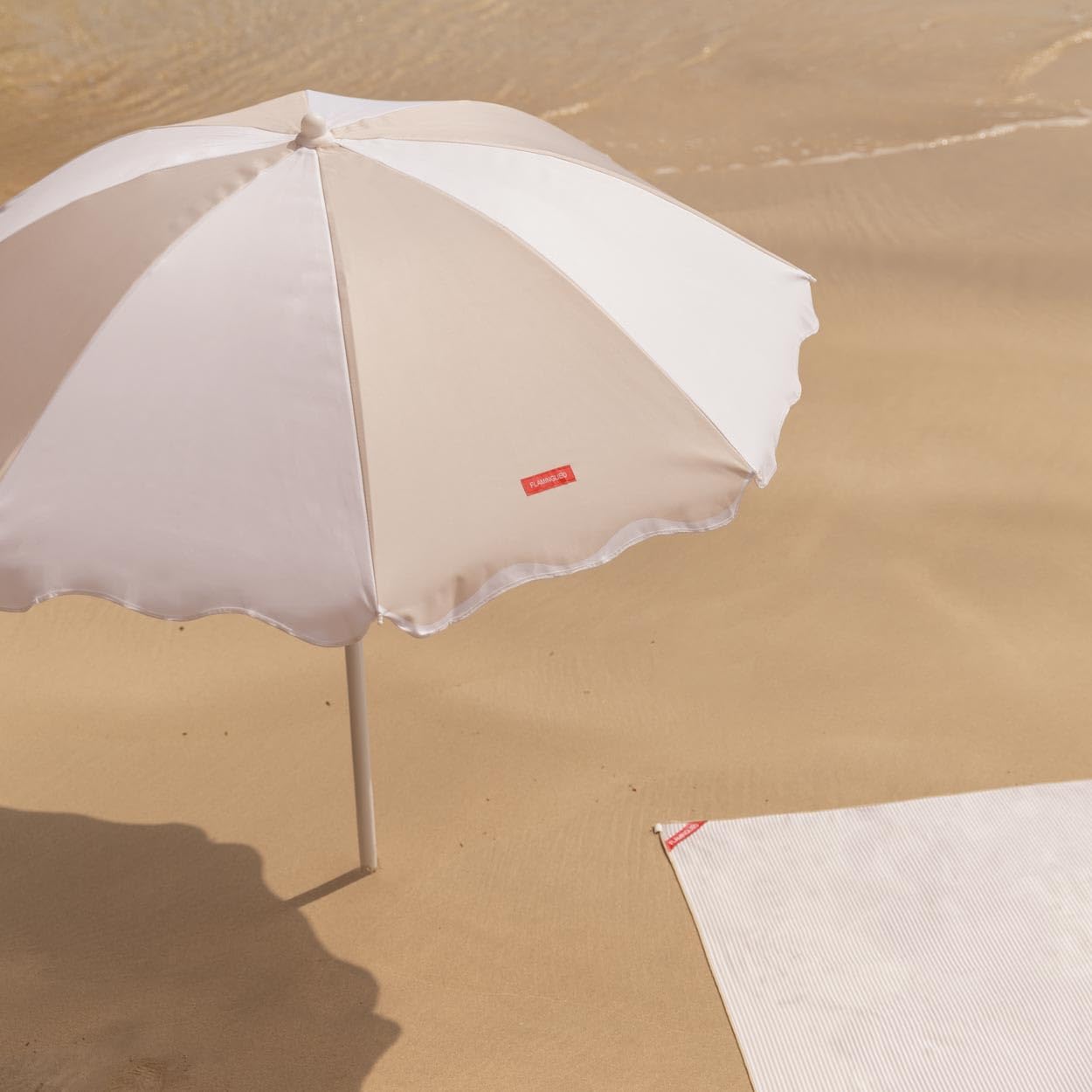 Flamingueo Ombrellone da Spiaggia, Giardino, Piscina, Altezza e Orientamento Regolabile, Protezione UPF 50+, Poliestere, Borsa per il Trasporto, 210 x 160 cm