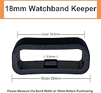 Vista 2 de Anillos de sujeción de correa de reloj de 0.709 in de repuesto para Garmin Vivoactive 4S/Vivomove 3S/Garmin Forerunner 255s/255s Music/Forerunner