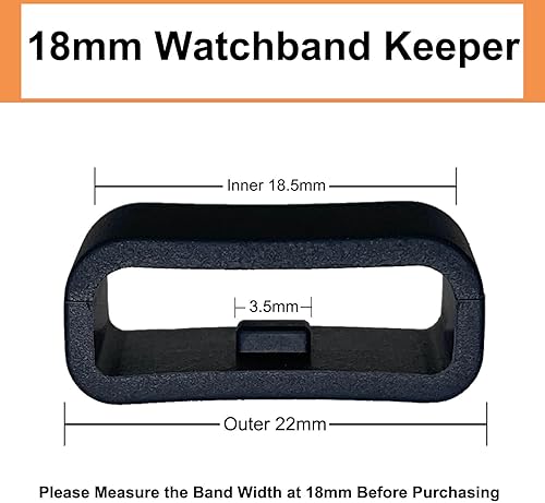 Miniatura 2 de Anillos de sujeción de correa de reloj de 0.709 in de repuesto para Garmin Vivoactive 4SVivomove 3SGarmin Forerunner 255s255s MusicForerunner