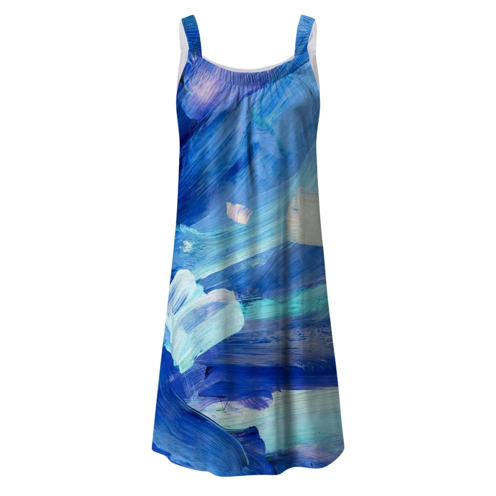 Vestido De Playa for Mujer Verano 2026, Bikini, Informal, Festivo, Corto Algodón, Línea Festiva