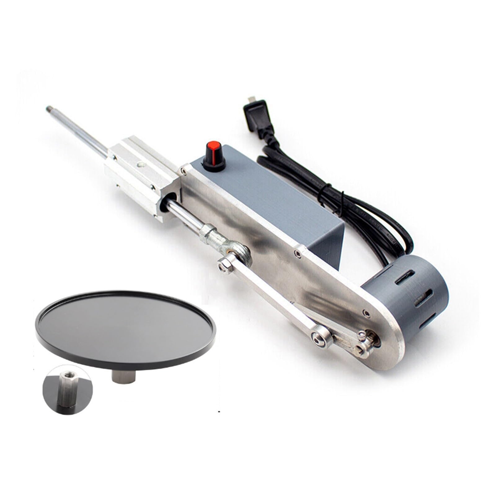 MKHJKIOII Linear Actuator Reciprocating Cycle Linear Actuator,Telescopic Motor With Suction Cup Adapter DIY Automatic Push-Pull Rod Stroke 20MM-120MM for Automation Industrial Equipment(120RPM)