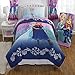 NEW! Disney Frozen Twin Size Nordic Frost Bedding Set Made of 100% Polyester with Reversible Comforter, Flat Sheet, Fitted Sheet and Pillowcase