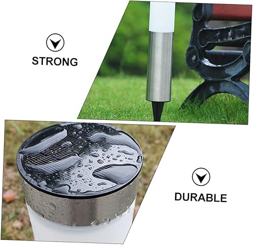Miniatura 6 de DOITOOL Lámpara de tierra cilíndrica para exteriores, luces solares para exteriores, luces solares para exteriores, luces de jardín al aire libre,