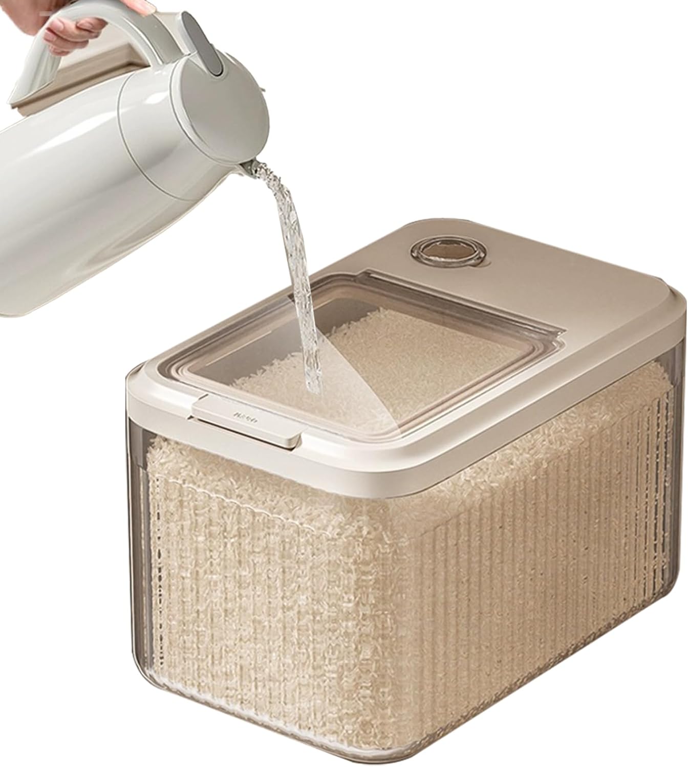 Pet Food Container – Airtight Dog Storage Bin, Durablle Kitchen Canister, Food Keeper Accessory | Weatherproof Treat Dispenser with Secure Seal for Home Pantry Garage Rice Flour Soybean