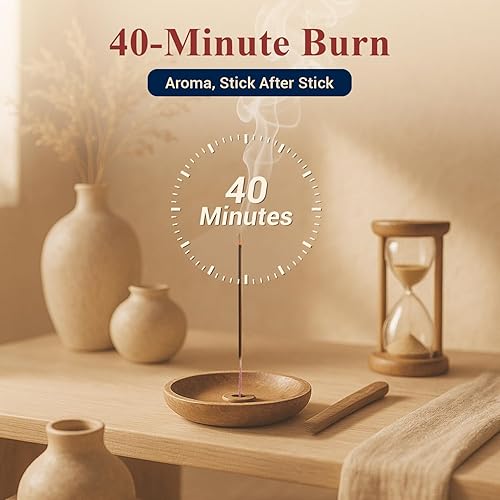 Miniatura 5 de Nag Champa - Varitas de incienso con aceites naturales, juego de 12 aromas surtidos lavanda, rosa, sándalo, vainilla, salvia blanca, canela,