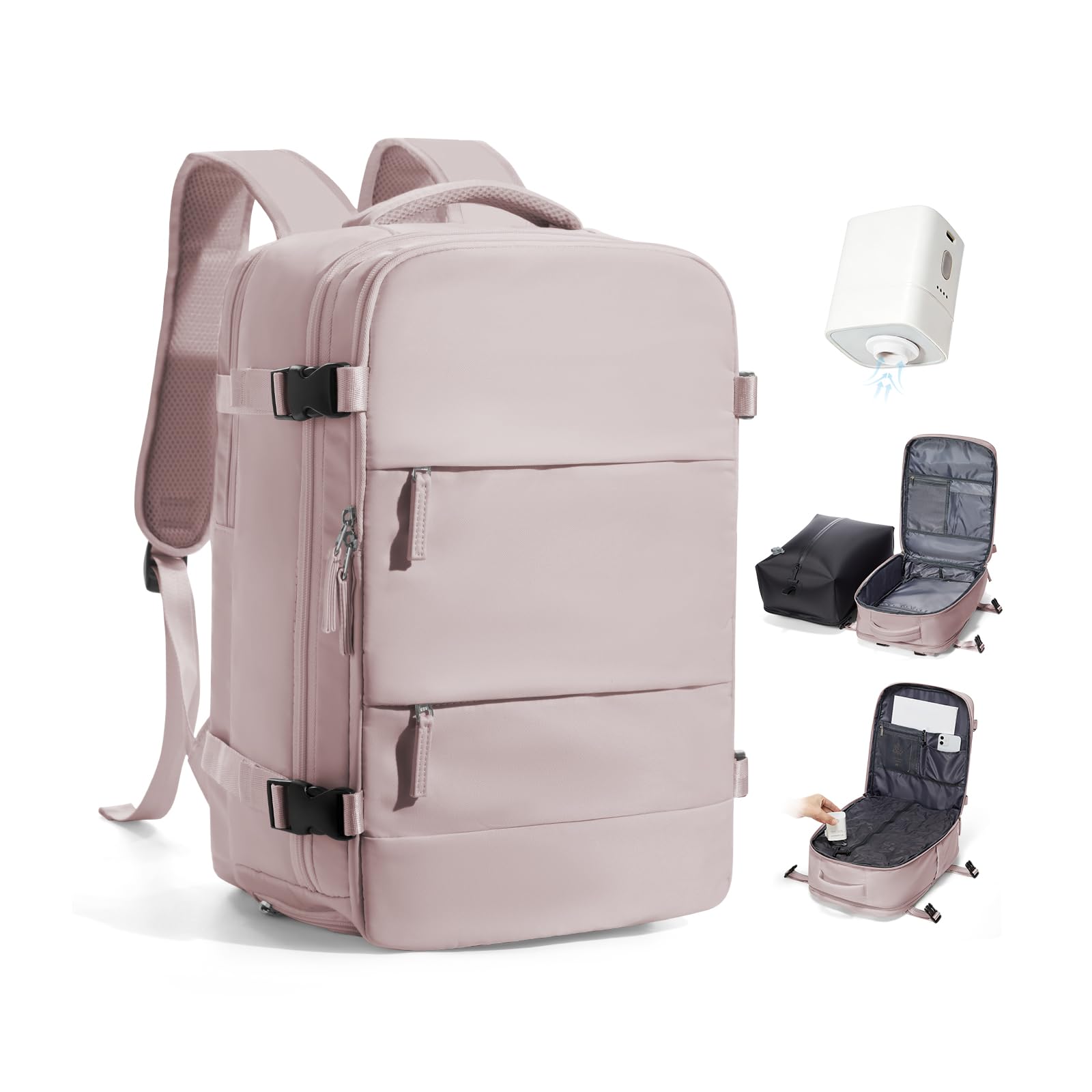 SZSYCN Zaino Ryanair 40x30x20 Sottovuoto con Pompa Zaino da Viaggio | Bagaglio a Mano Ryanair 40x30x20 con Sottovuoto Borsa da Viaggio Antifurto Impermeabile Borsa per Laptop da 16 Pollici