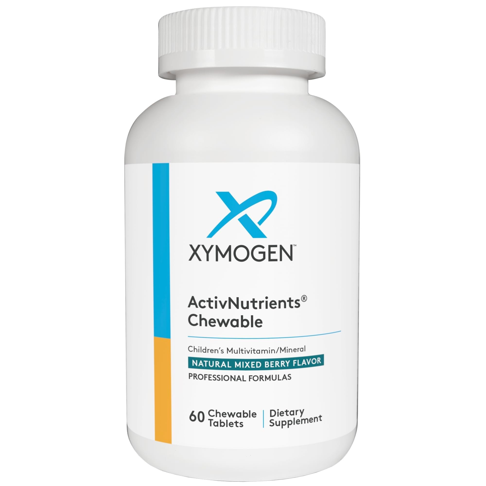 XYMOGEN Children's ActivNutrients Chewable - Mixed Berry Multivitamin for Kids - Multi Vitamin Multimineral for Wellness + Immune Support - Chelated