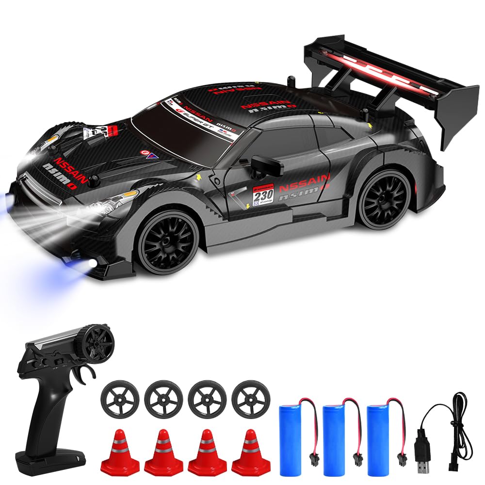 Drift 2.4G 4WD Mini RC Drift Car 1:24 zdalnie sterowany samochód z oświetleniem LED lub pilotem zdalnego sterowania dla dzieci dla chłopców i dziewcząt