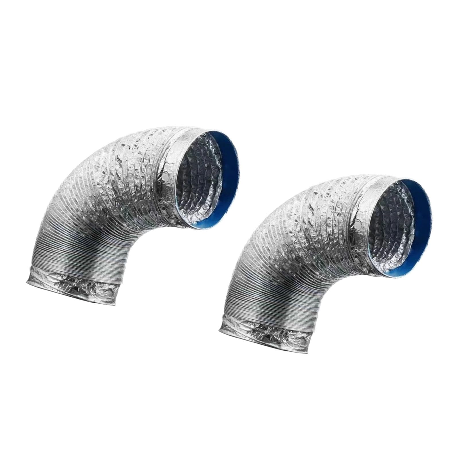 Snorvixre Multicolor Corrugated Dryer Vent Duct 2 Pack Aluminum Replacement Hoses With Quick Setup Structure For Dryer Exhaust Use In Laundry Room And Basement Utility Spaces Basement Exhaust Setup Hose