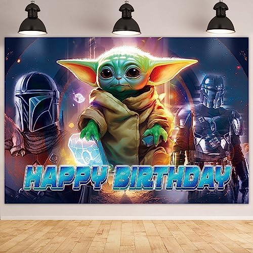 Telón de fondo de feliz cumpleaños para niños, decoraciones de cumpleaños de dibujos animados de anime, accesorios de fotos, suministros de fiesta