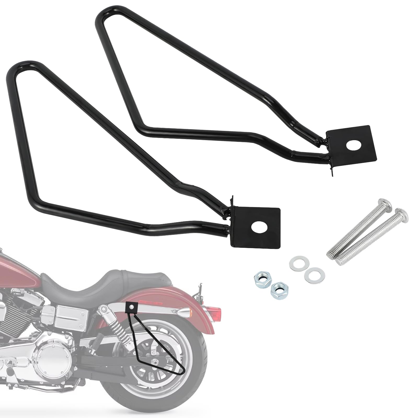 Supports de sacoches de moto en acier noir pour XL883N et Hyosung GV 650