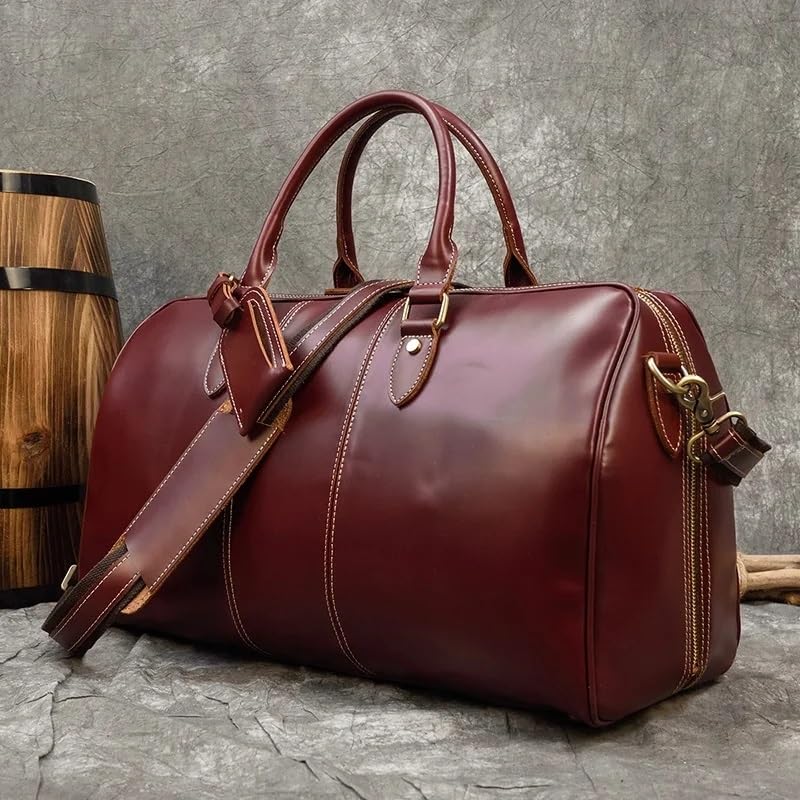 Handbag For Men Leather Travel Travelling Laptop Handbags Unisex Cow Skin Hand Luggage Bag3