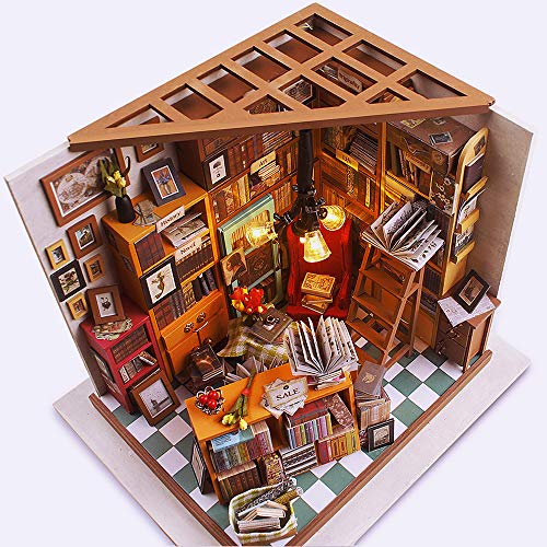 Fsolis DIY Puppenhaus Miniatur-Set mit Möbeln, 3D Holz Miniaturhaus mit Staubschutz und Musikbewegung, Miniatur… – Bild 5