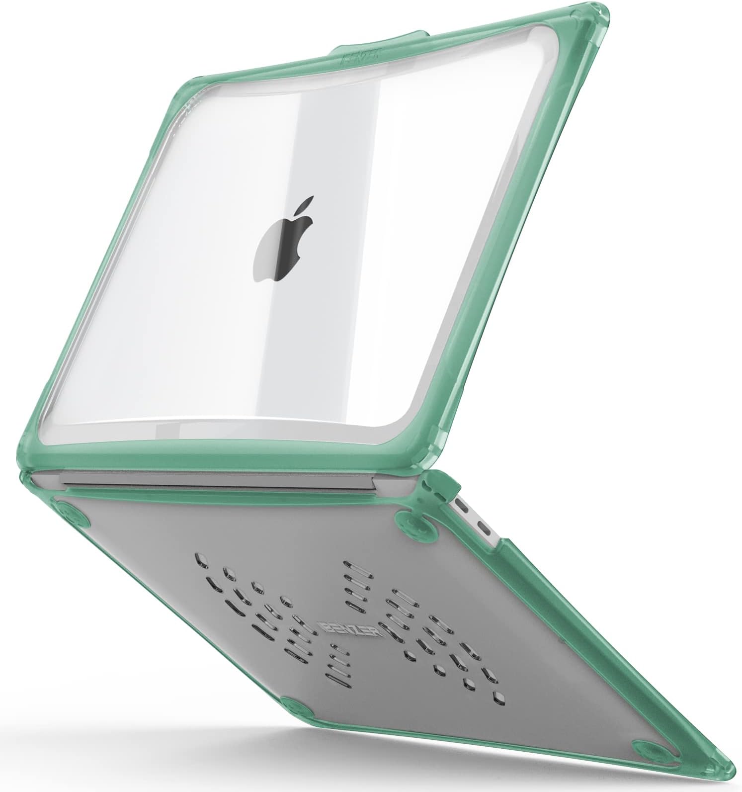 IBENZER Hexpact MacBook Air 13 Inch Case 2022 2021 2020 2019 Release New M1 A2337 A2179 A1932, Heavy Duty Protective Case with Screen Lock for Apple Mac 13 with Touch ID, Midnight Green, AT13-MTGN