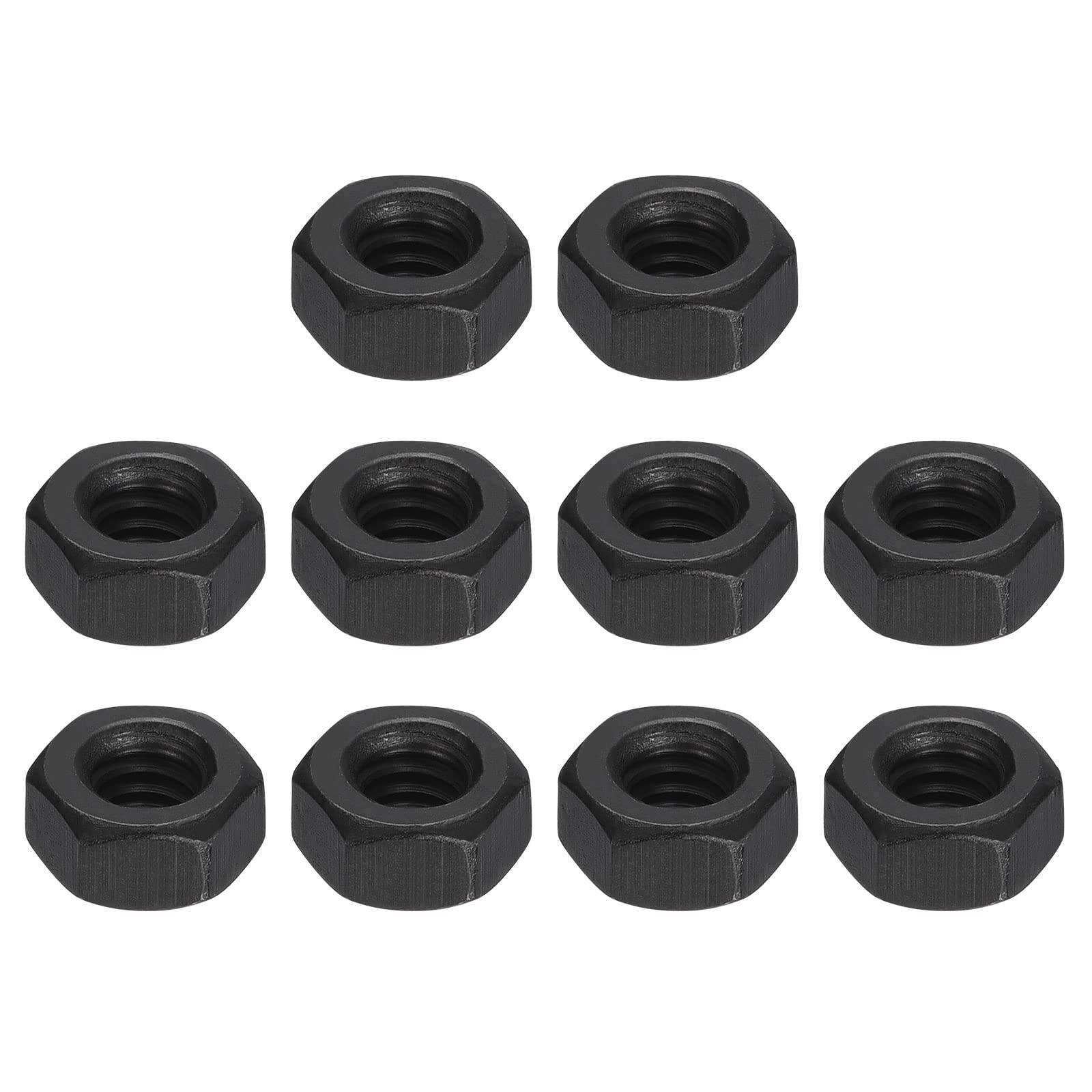 QUARKZMAN 1/4-20 Esagonale Dadi Carbonio Acciaio Grado 8.8 Ossido Nero Esagono Dado per Vite Bullone 10pz