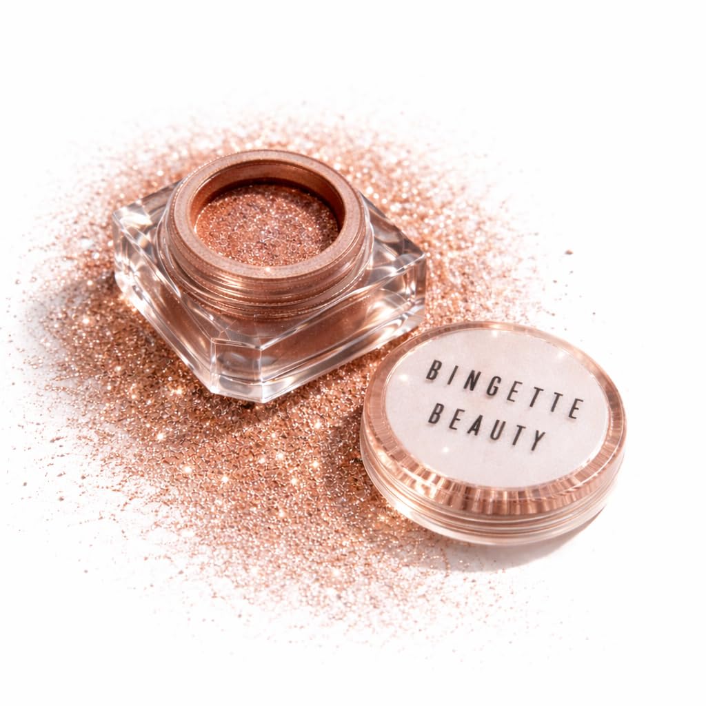 Shimmer Eyeshadow | Single Pigment | Champagne Rose Gold | Highly Pigmented | Long-Lasting | IT Girl-image-14
