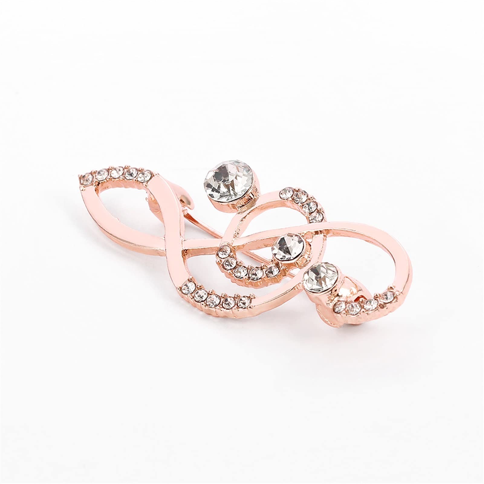 Spilla Gioielli Regali for donna Spilla musicale Spilla in metallo con strass Nota musicale Spilla for donna Spilla for gioielli Accessori semplici for la vita quotidiana Spille e spille