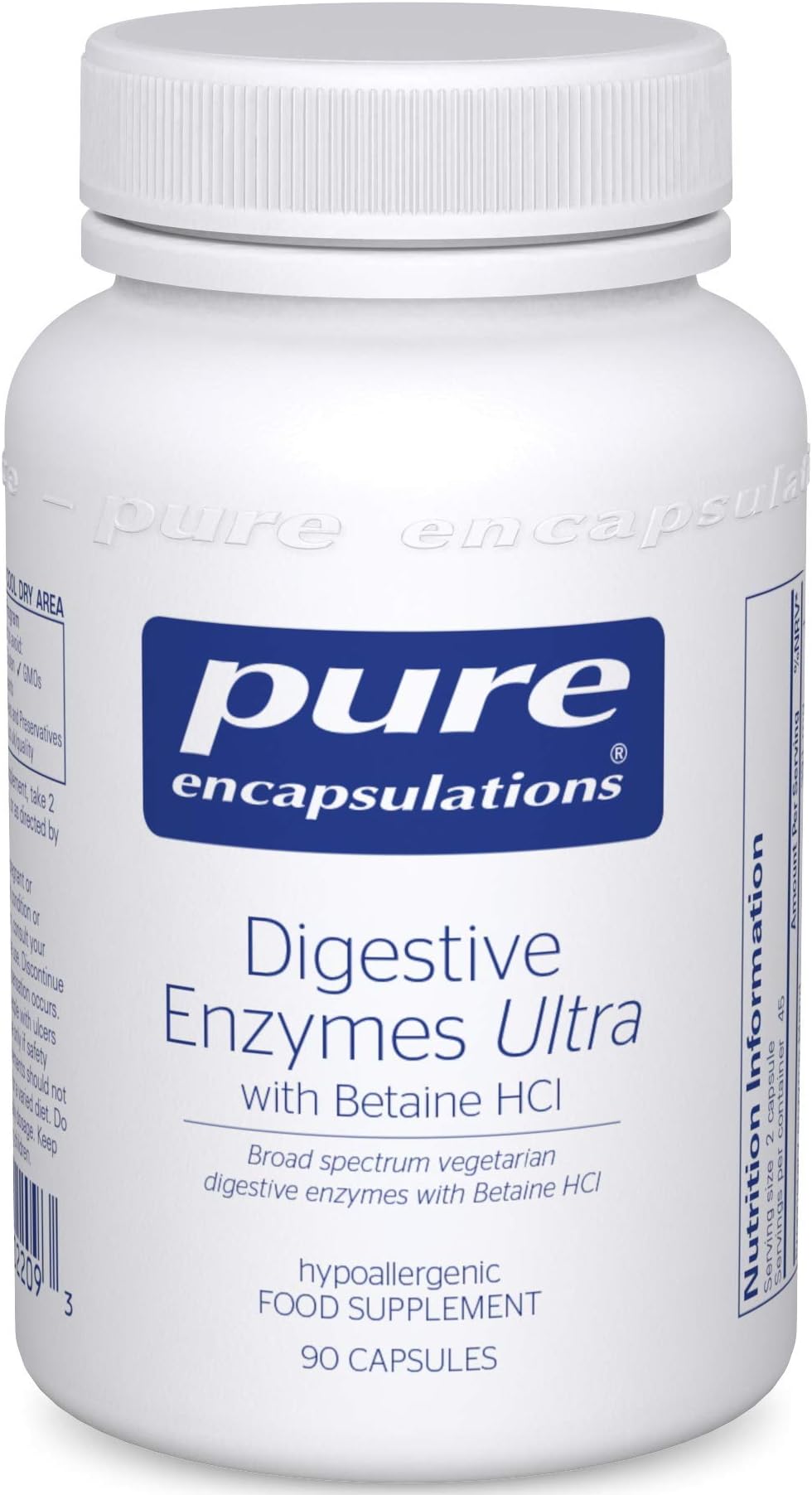 Digestive Enzymes Ultra with Betaine HCl - Vegetarian Digestive Enzymes - Lactose, Protein & Fat Digestion - 90 Capsules