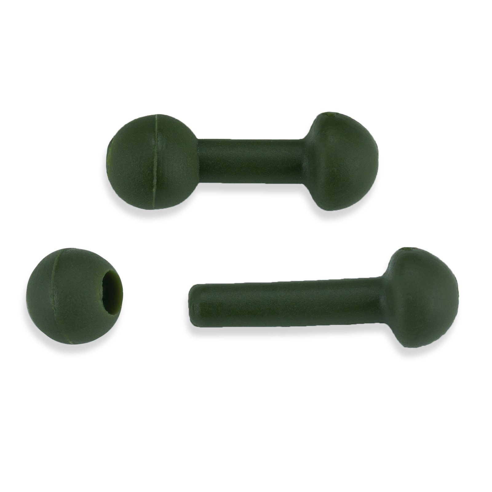 Bank Tackle Chod Beads Helicopter Rigs Carp Fishing Tackle Line Protector Zig Rig (x 100 Pack, Green)