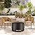 EAST OAK 29'' Fire Pit Cover for Outdoor Smokeless Firepit, 500D Heavy Duty Fabric, Waterproof, Dustproof, and All-Weather Resistant, Black, 29.53"Dia X 16.88"H