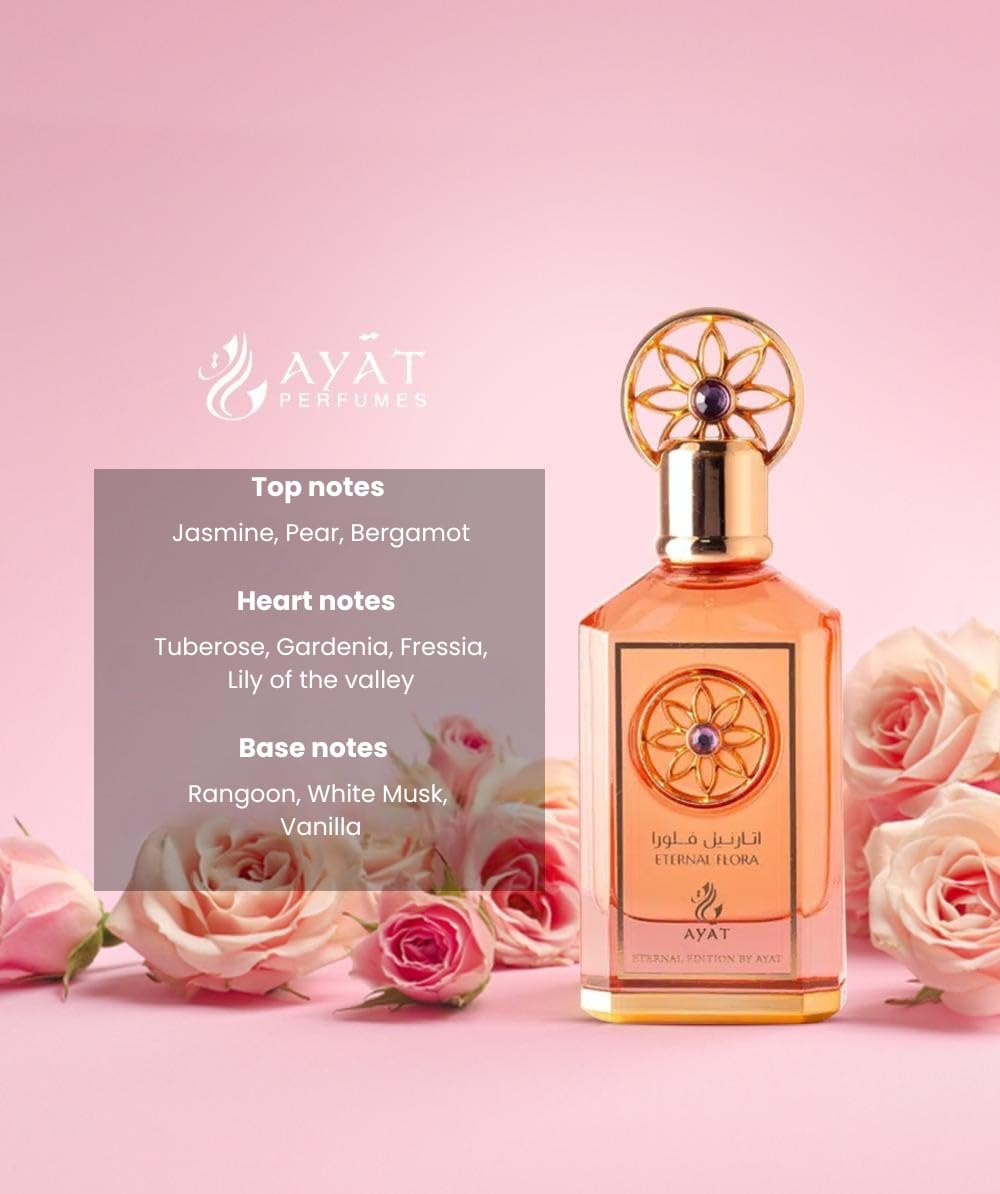 Ayat Perfumes - Eternal Edition - Mieszana woda perfumowana - perfumy dla kobiet i mężczyzn 100 ml - Dubaj | Nuty Bergamotki, bursztyn, białe piżmo, wanilia, długotrwały zapach (zestaw Eternal Edition