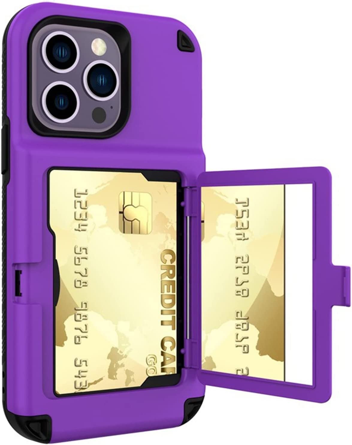 Coque de protection iPhone 14 Plus antichoc violette à miroir - 7