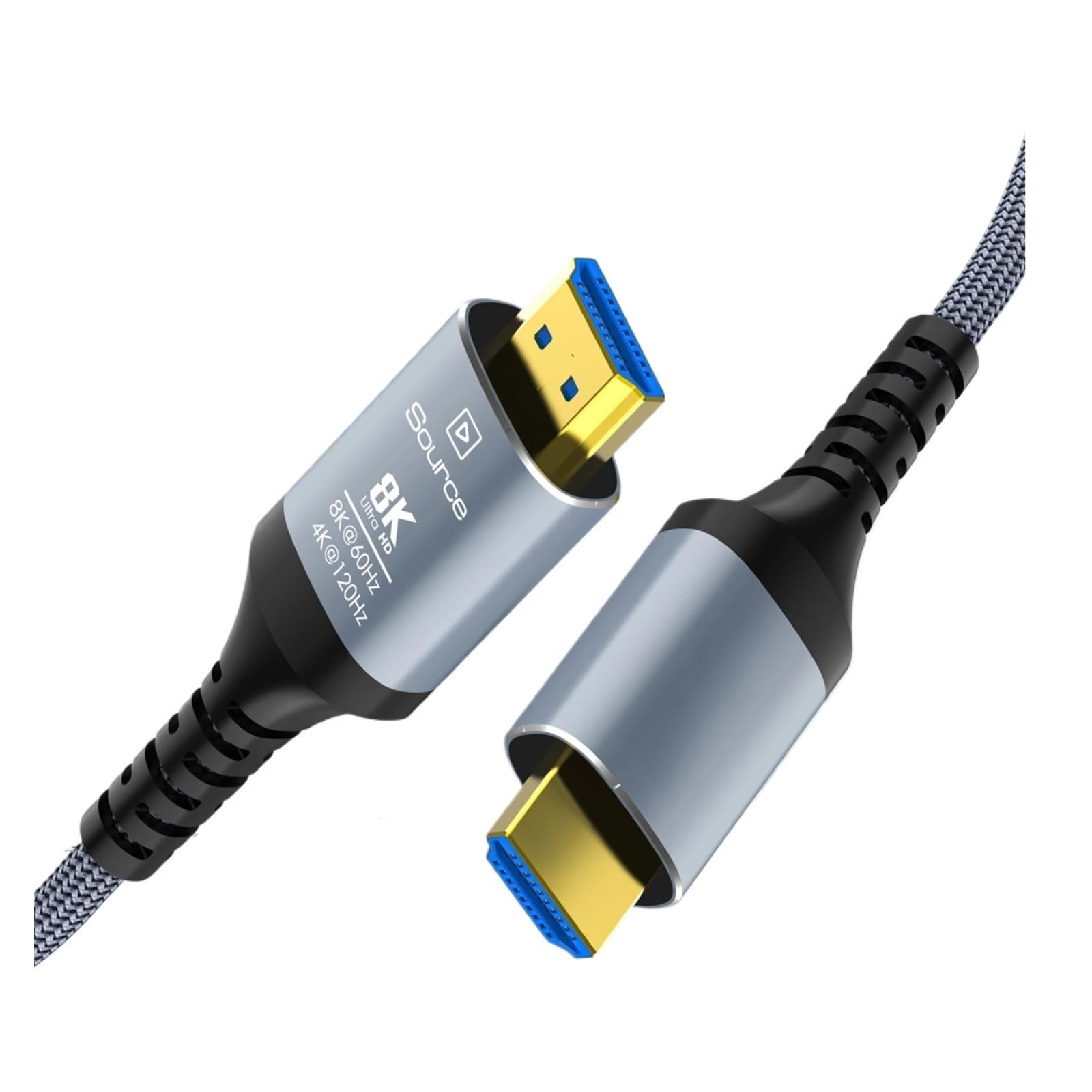 Cable HDMI 2.1 De Fibra Óptica De 48 Gbps, 8K@60Hz 4K@120Hz, HDR Dinámico EARC HDCP 2.3, Compatible Con Smart TV, Consolas De Juegos, Reproductores De Blu-ray(50m)