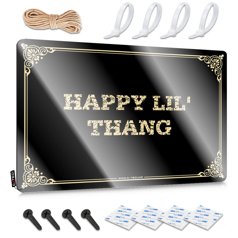 MWFKKADDB Tin Signs Happy Lil' Thang Tin Sign Tin Metal Sign Bar Open Metal Sign(20X30CM)