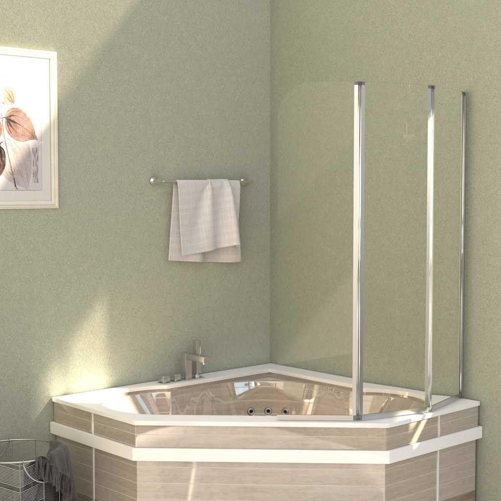 Kabiny prysznicowe, 2 sztuki, 104 x 130 cm, szkło hartowane, przezroczyste, z profilami aluminiowymi, składana konstrukcja, łącznie z materiałem montażowym do wejścia i przegrody łazienkowej
