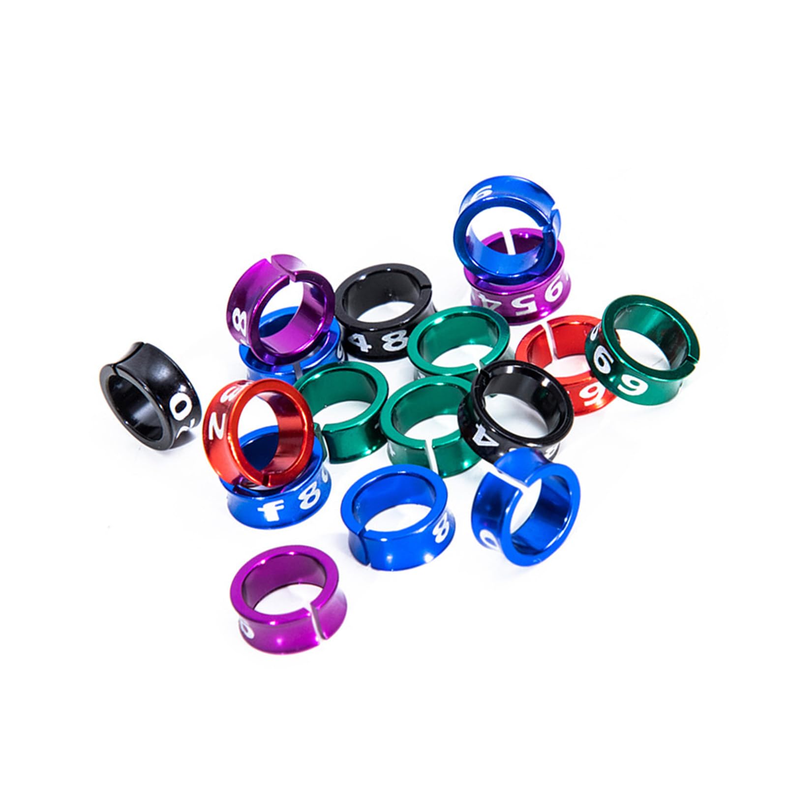 Momyxcjq Open_50pcs Open Aluminum Bird Foot Rings - Mixed Color Leg Bands For Parrots, Pigeons, Finches - Secure Poultry Identification Tags 4.7Mm