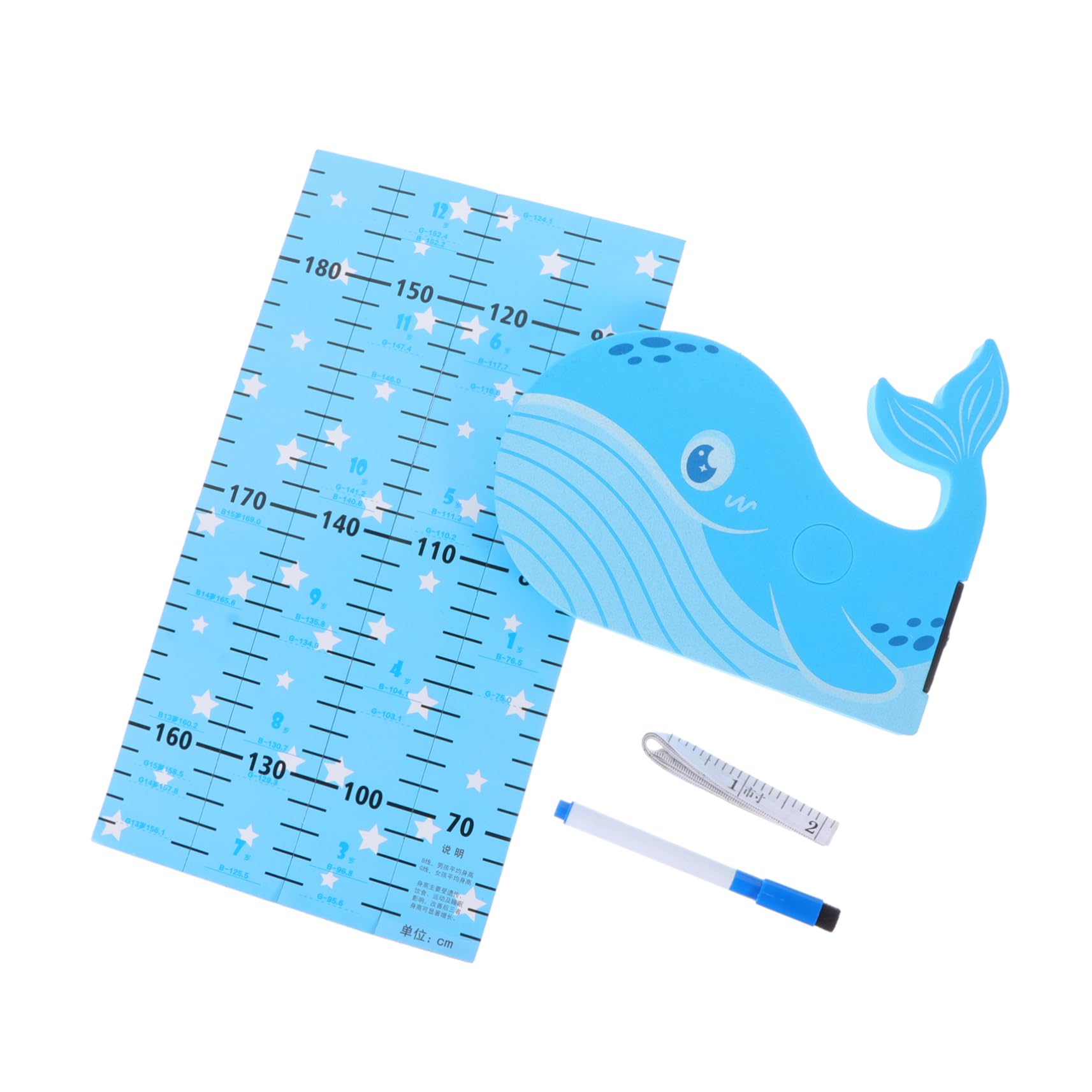 HEMOTON Wall Sticker d Boy Girl's Height Chart Removable Self-Adhesive Chart for Boys and Girls Room Decoration