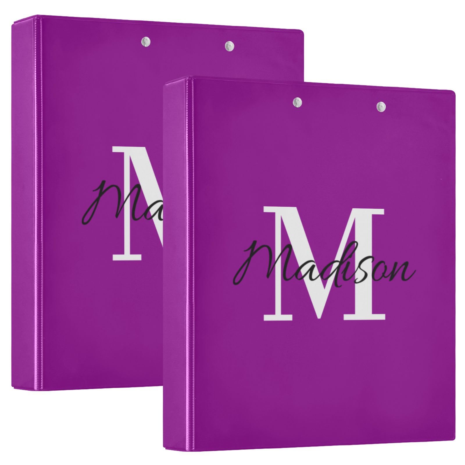 Raccoglitore personalizzato a 3 anelli da 3,8 cm con nome, raccoglitore decorativo a tre anelli con 3 tasche interne per forniture per ufficio scolastico, regalo personalizzato