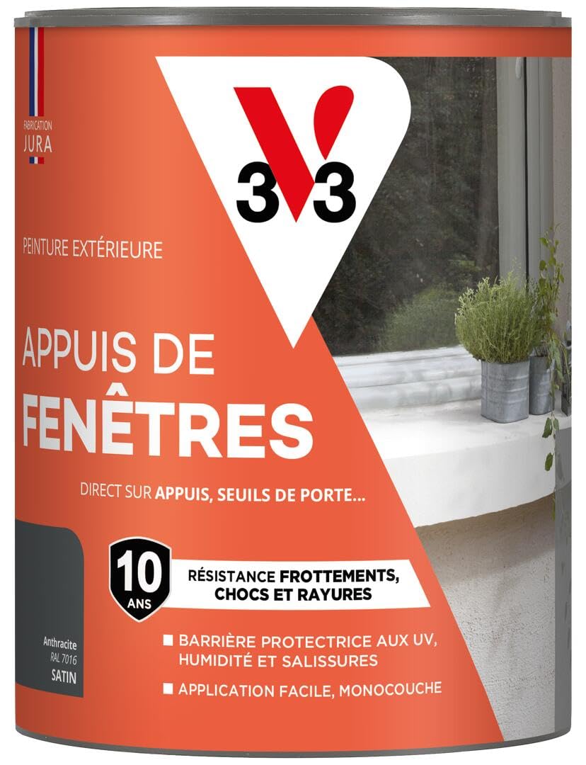 V33 Peinture pour appuis de fenêtres, Anthracite 1L