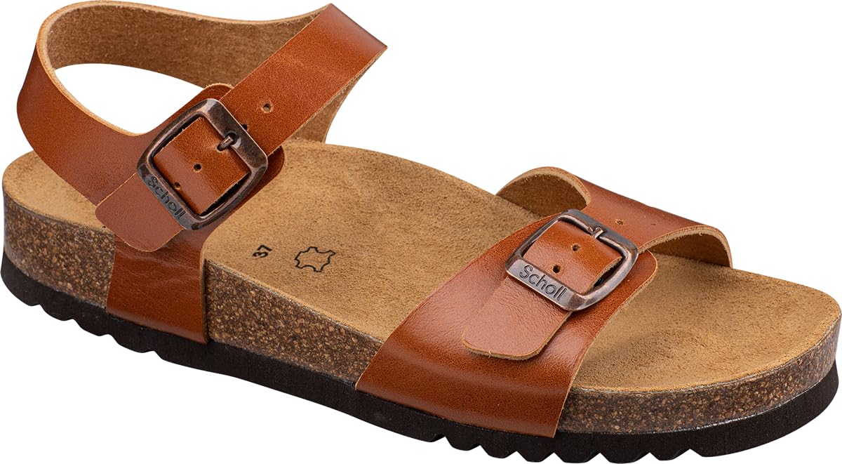 Scholl Women's Lorraine Sandal, Cognac, 7 UK