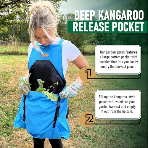Grampa's Gardening Apron Cross Back Garden Apron with Large Pockets - image 4