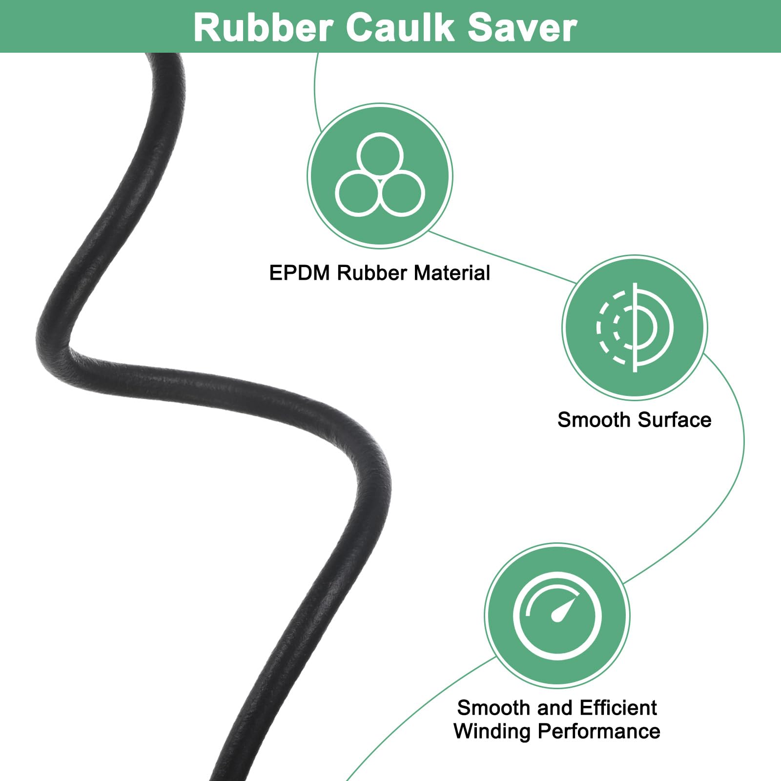 M METERXITY Foam Backer Rod, 16.4ft x 5/32" (l x D) Backer Rod Foam Caulk Saver, Rubber Caulk Saver - Image 3