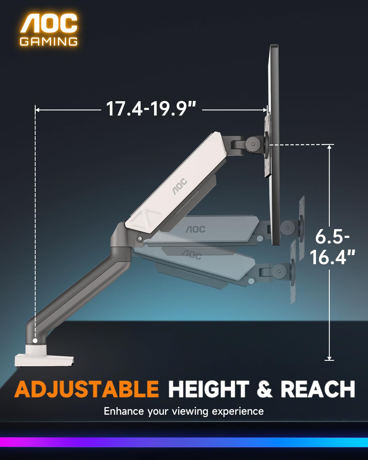Amazon.com: AOC Monitor Mount, Adjustable Single Monitor Arm for