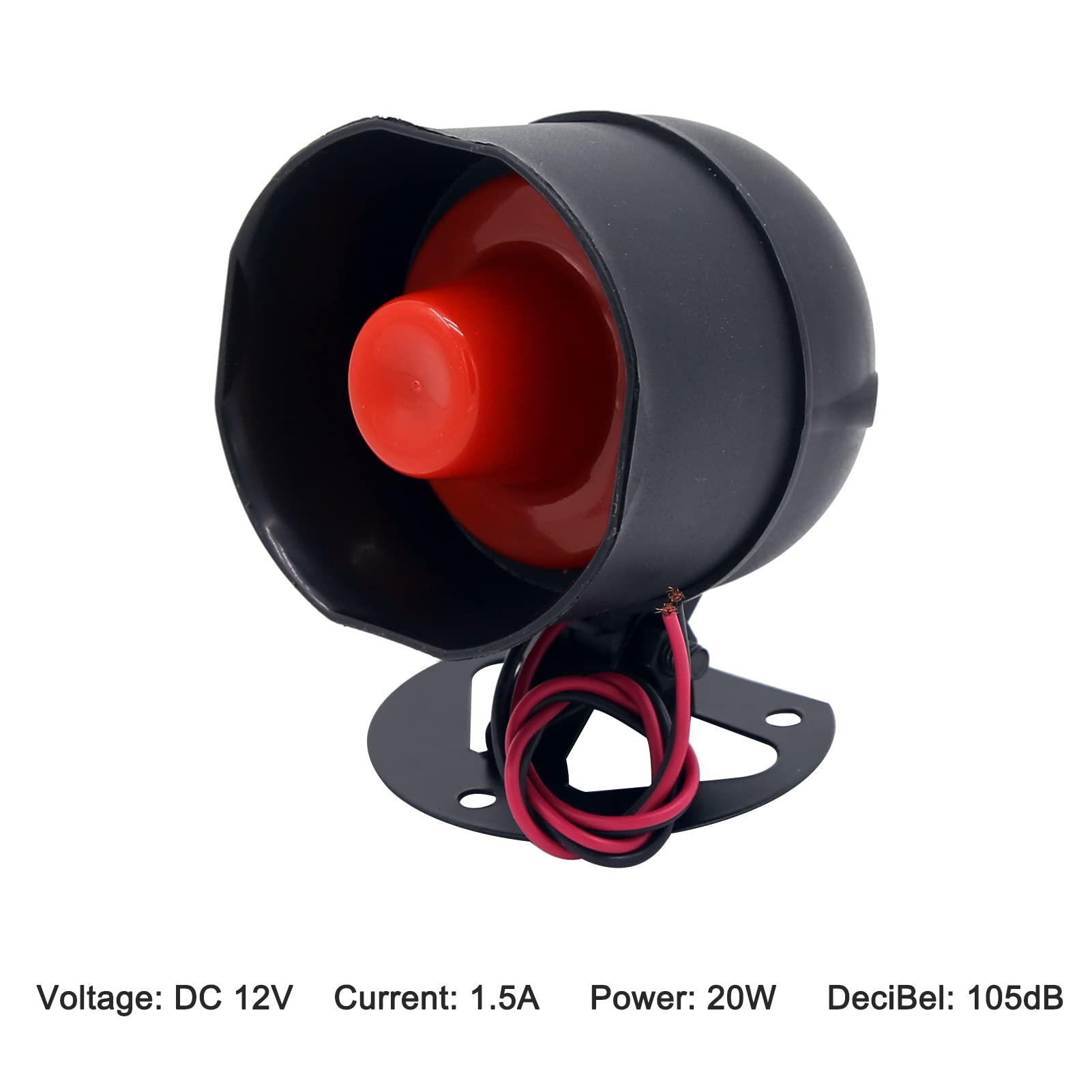 HUIOP Alarm Siren Horn,Car Alarm Vehicle Security System Anti-Theft Horn 12V 105dB Alarm Siren Horn for Car Motorcycle Scooter