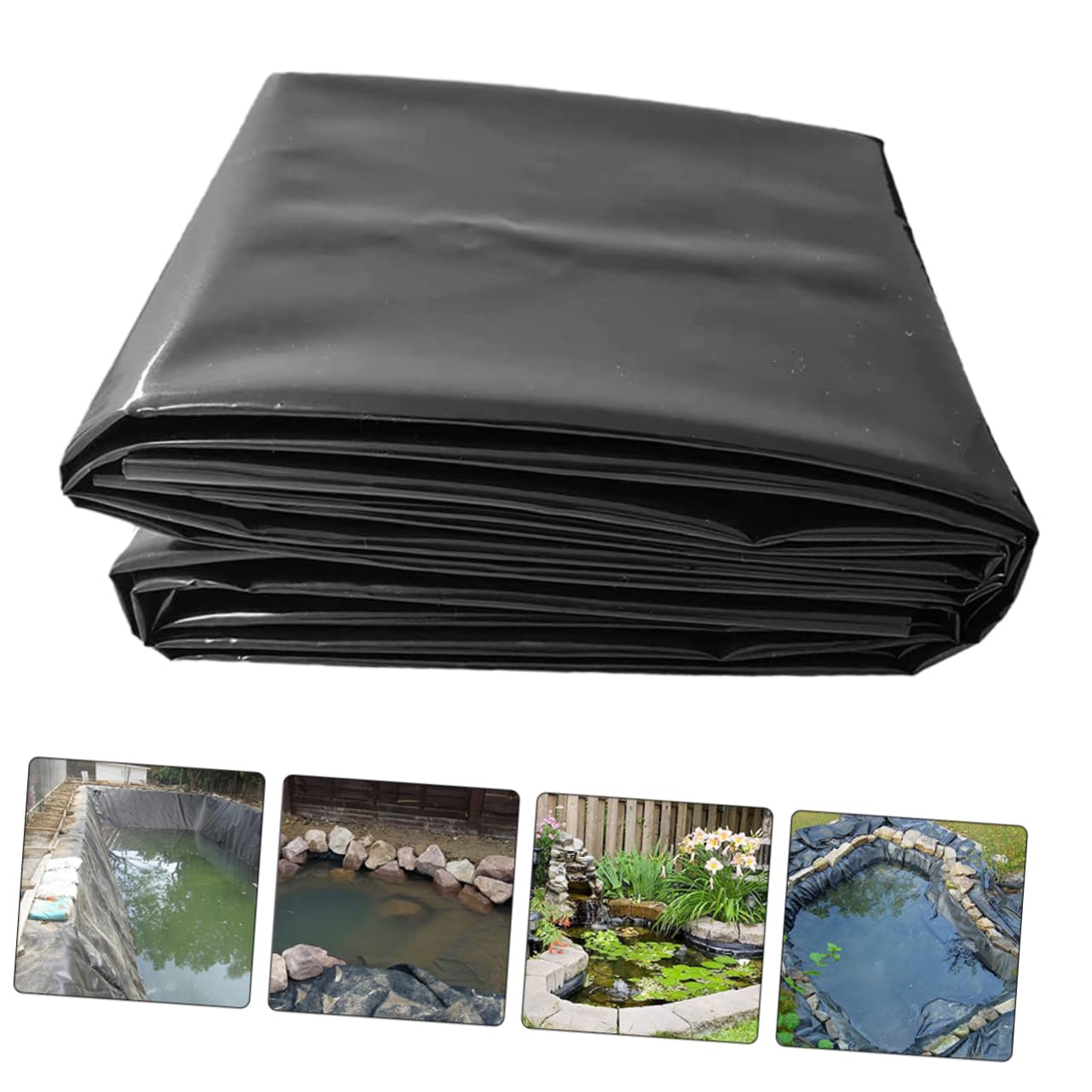 Rivestimento per Laghetto per Pesci in Hdpe e Protegge da Perdite d Acqua Durevole e Facile da Tagliare