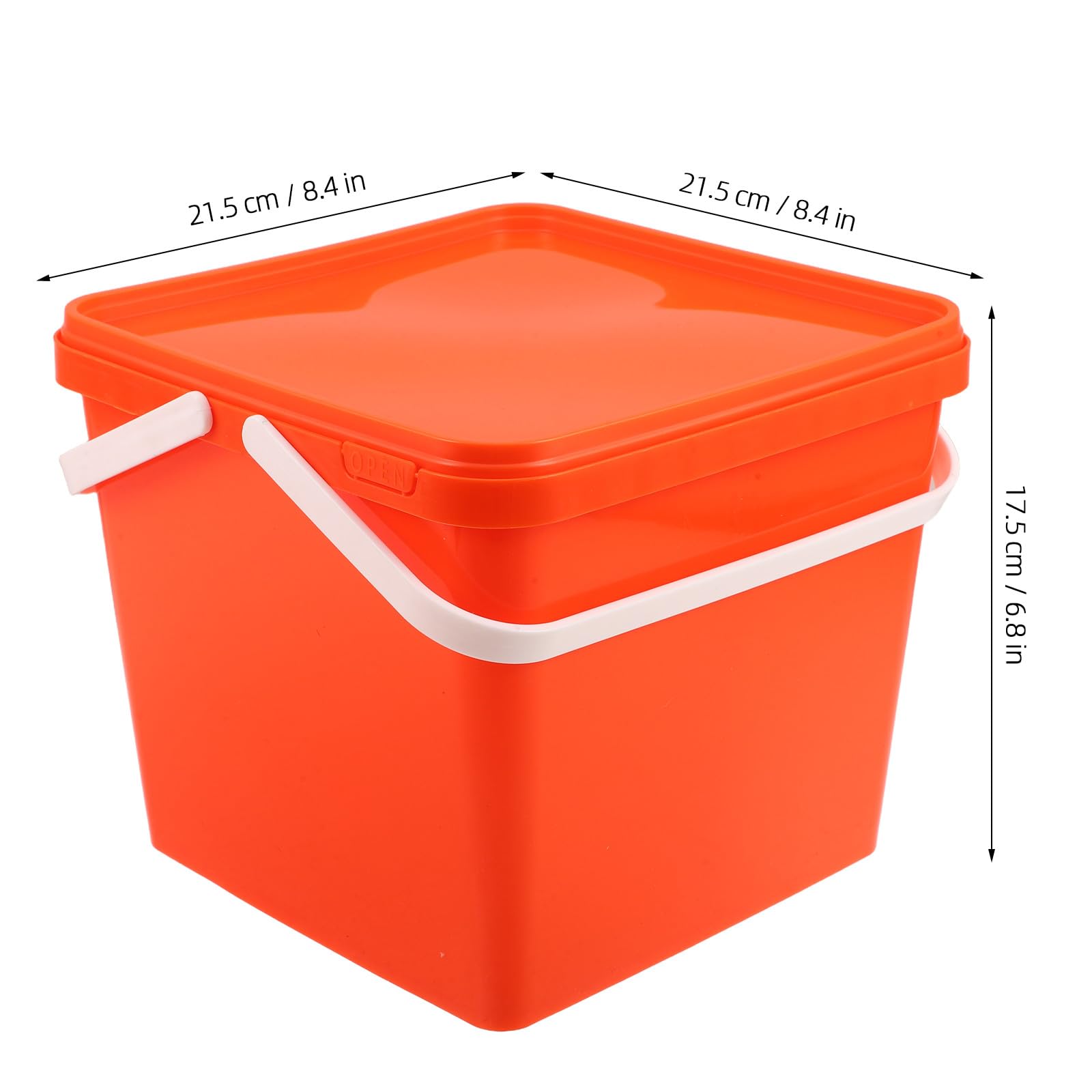 VICASKY Set di 4 secchi per alimenti con coperchio, capacità 1,3 galloni,