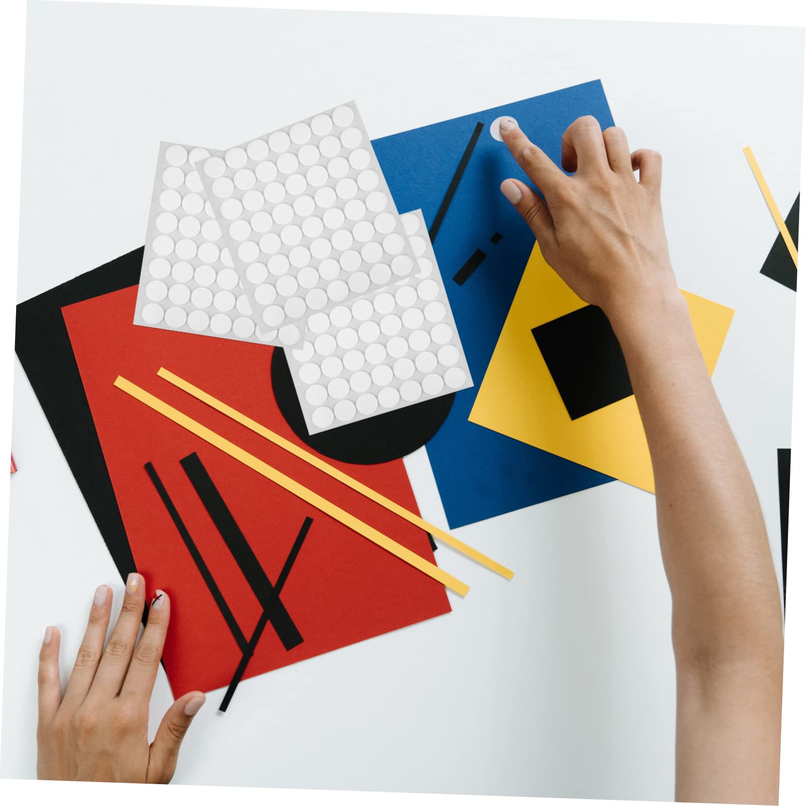 Operitacx 54blätter Doppelseitige Klebepunkte Für Bastelarbeiten Starke Haftung Für Wandkunst Karten Poster Und Mehr Leicht Abziehbar Für Kreative Projekte