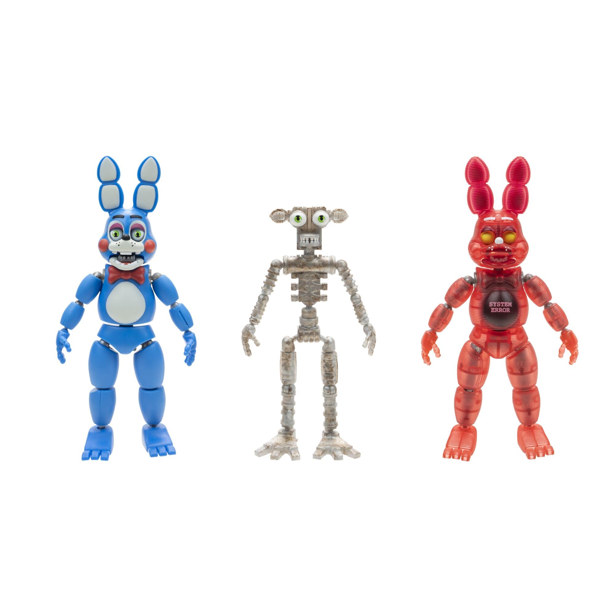 Five Nights At Freddy'S Endo-Series Collector Figure - 6-Inch Endo-1 With Swapable Toy Bonnie And System Error Toy Bonnie Parts
