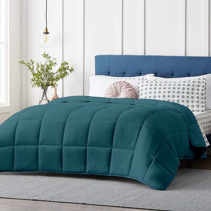 Image of Razzai Restful Sleep Microfiber Summer Season Ac Comforter 220 GSM (90 inch x 90 inch Inches /228cm x 228cm) - Queen Size Comforter|Teal|