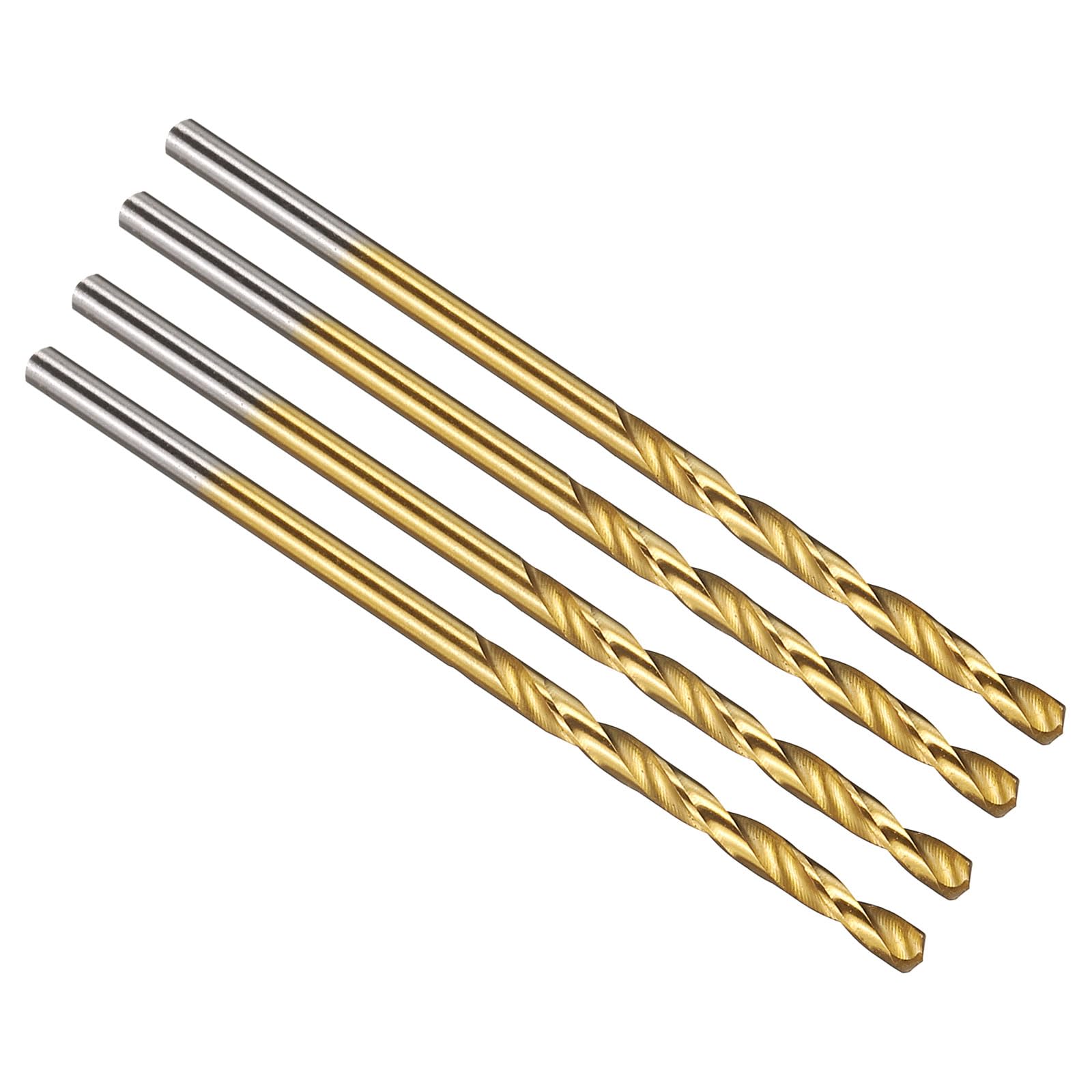 PATIKIL 2mm Drill Bit, M42 8% Cobalt High-Speed Steel Jobber Straight Shank 135° Titanium Nitride (TiN) Coated for Hard Metal Stainless Steel - 4 Pack