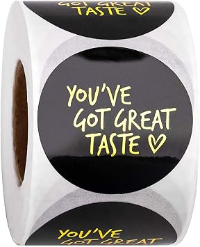 500pcs Youve Got Great Taste Stickers Decorative Letter Label Stationery Stickers for Gift Wrapped Party Favor