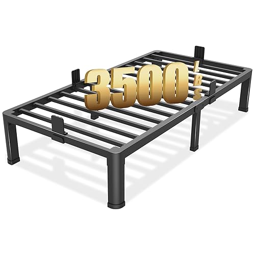 12 inch Twin Bed Frame with Round Corner Legs Mattress