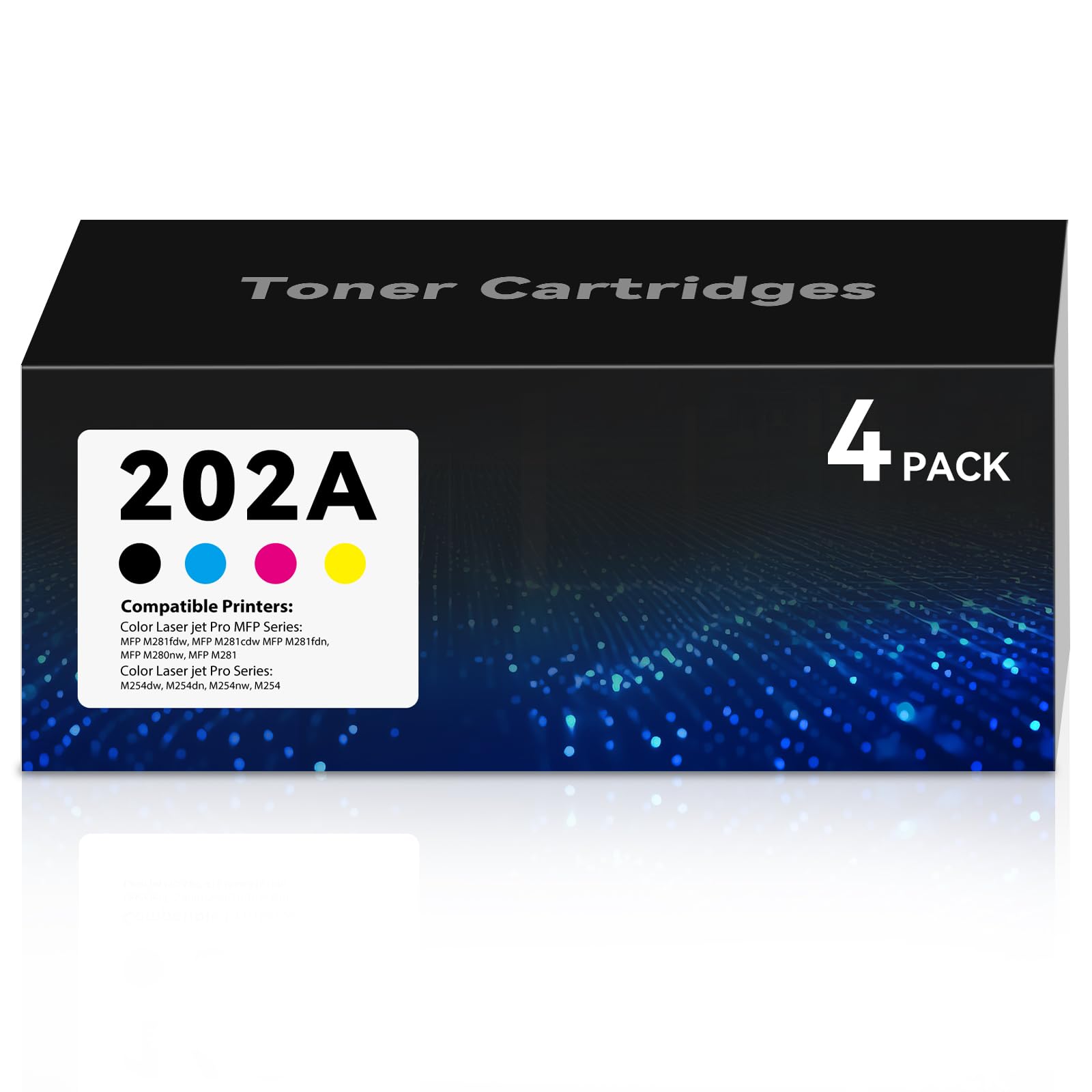 Photo 1 of 202A Toner Cartridges for Color Laser Jet Pro MFP M281fdw M281cdw M254dw Replacement for HP 202A 202X Toner Cartridge for Color Laser Jet Pro MFP M281fdw M281cdw M281fdn M281 M280nw M254dn M254nw, 4P